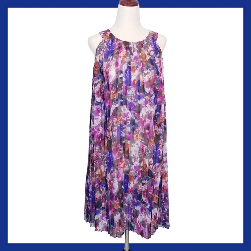 Badgley Mischka Camila draped sheer mini dress size S multicolor